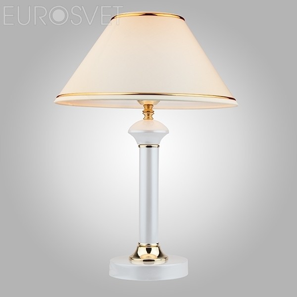 Настольная лампа Eurosvet 60019/1 глянцевый белый Lorenzo