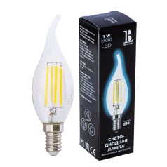 Лампочка светодиодная филаментная  E14-7W-NH-flame filament_lb