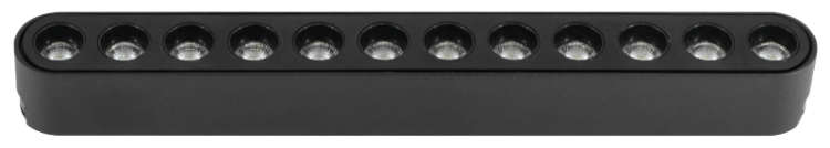 CLARUS SMART Магнитный ультратонкий трековый светильник AKCENT черный, 12W, 2700~6000K.