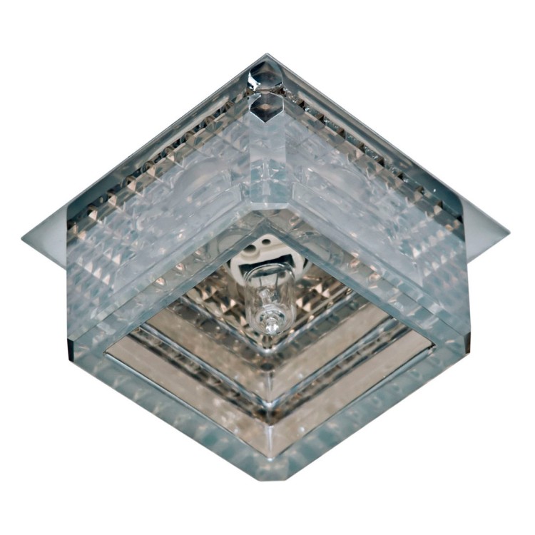 Светильник потолочный, JCD G9 с черным стеклом, хром, с лампой, CD2818