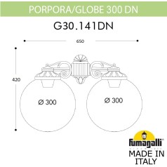 Настенный фонарь уличный GLOBE 300 G30.141.000.BYF1RDN